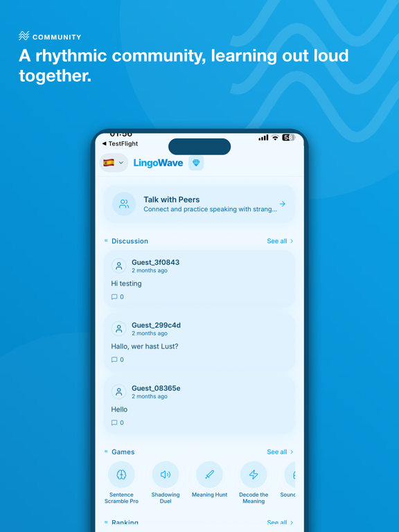 Learn Galician - LingoWave iPad screenshot