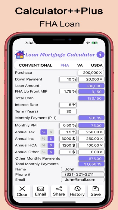 Loan Mortgage Calculators Screenshot