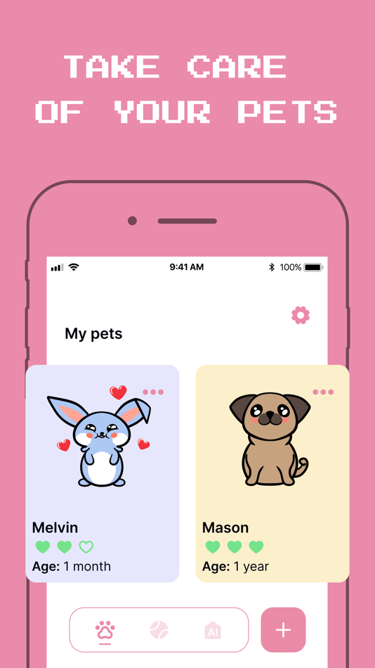 #1. Raise Virtual Pets: Widgets (iOS) By: LaVita Apps, TOO