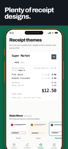 Tearoff: AI Receipt Maker Screenshot 2 of 7