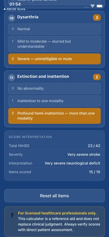 NIHSS Calculator screenshot 5 of 8