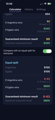 Arbitro - Bet Optimizer iPhone screenshot