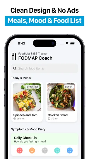 Capture d'écran de FODMAP Coach - Diet Foods sur iPhone 1