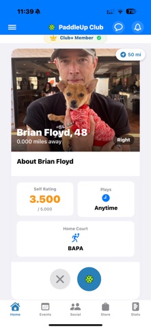 PaddleUp Club iPhone screenshot