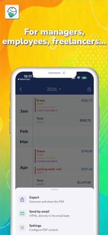 Working time lite Screenshot 3 of 3