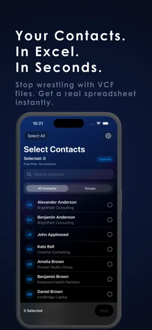 Export Contacts Pro: Backup screenshot 1