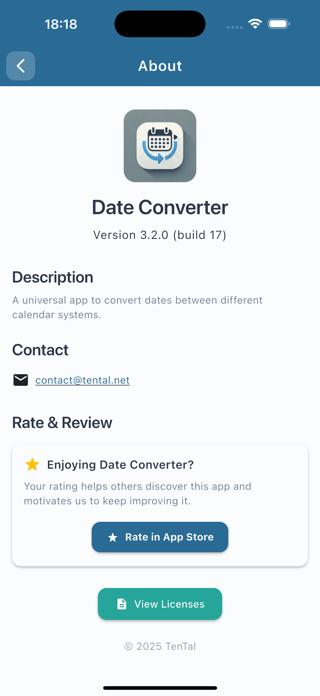 Date Converter: Calendars Screenshot 7 of 7