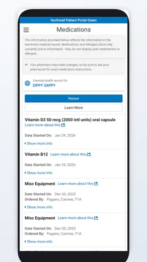 Northwell Patient Portal Green screenshot 3
