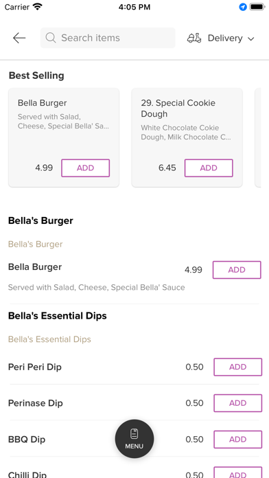 Bella's Desserts Screenshot