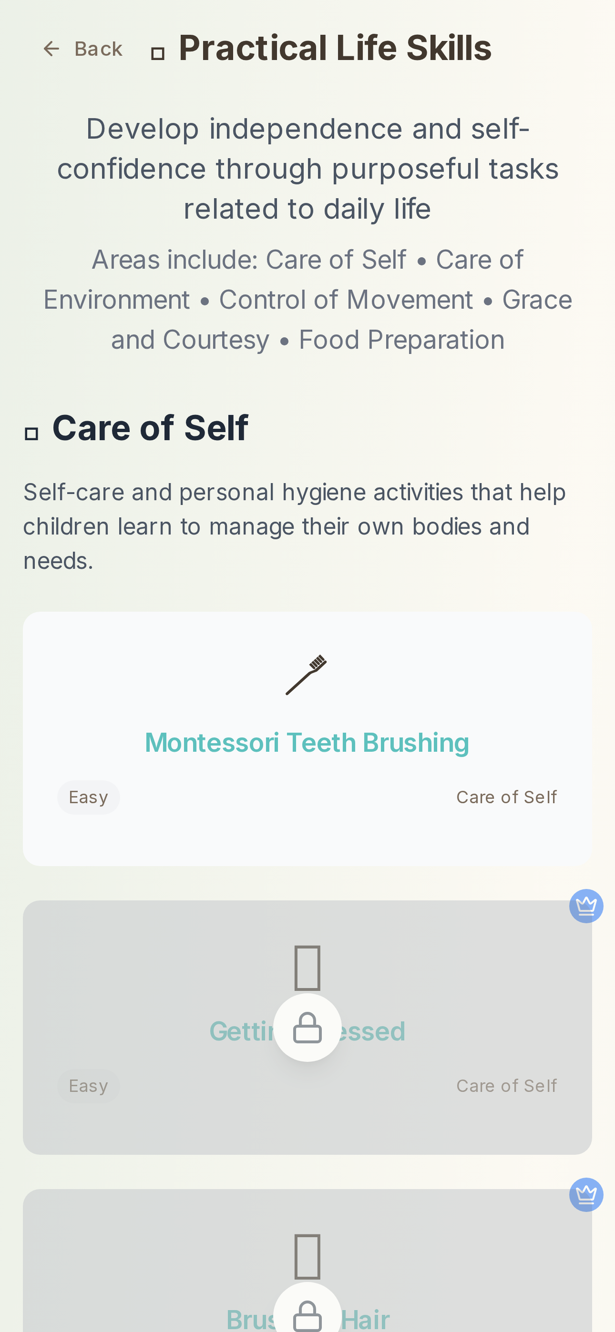 Montessori Life Skills screenshot 2
