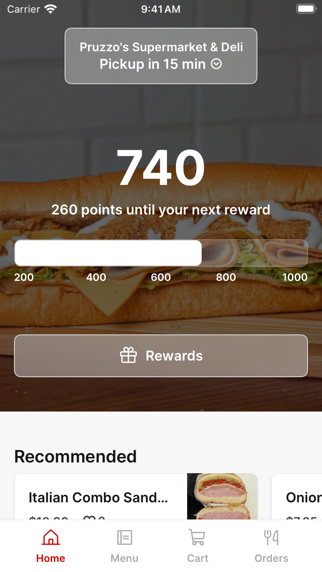Pruzzo's Deli iPhone screenshot 1 - Food & Drink app