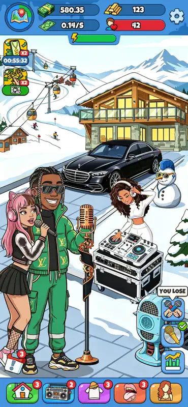 Rap Star:Idle Clicker screenshot 3 of 5