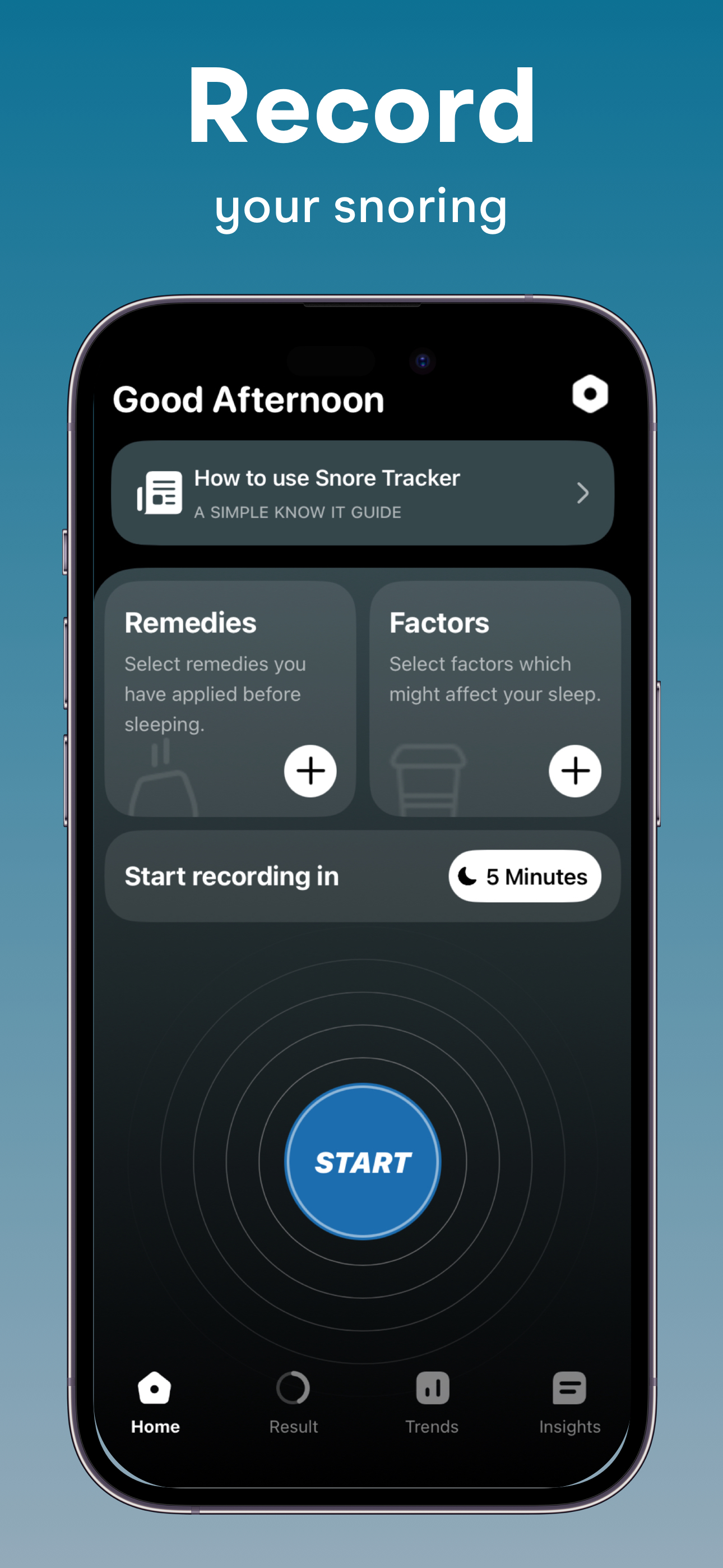 Snore Tracker : Record Snoring