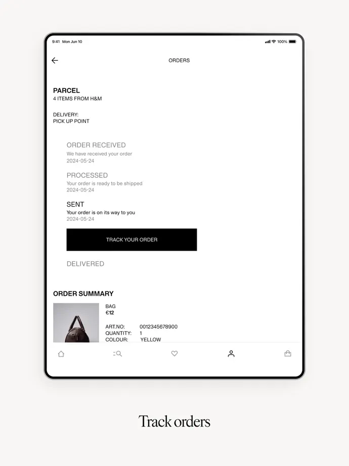 H&M iPad screenshot 7