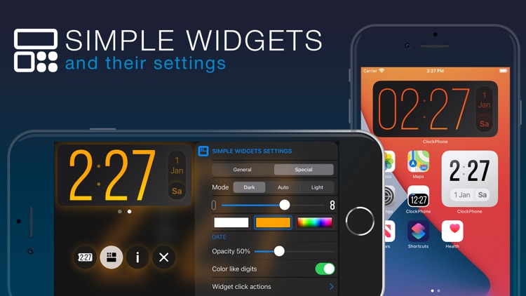 ClockPhone big digital clocks