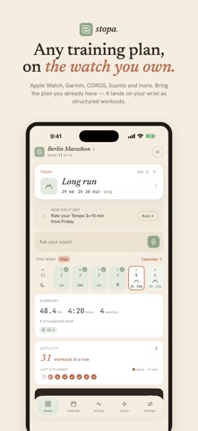 Stopa: AI Training Plans Screenshot 1 of 10