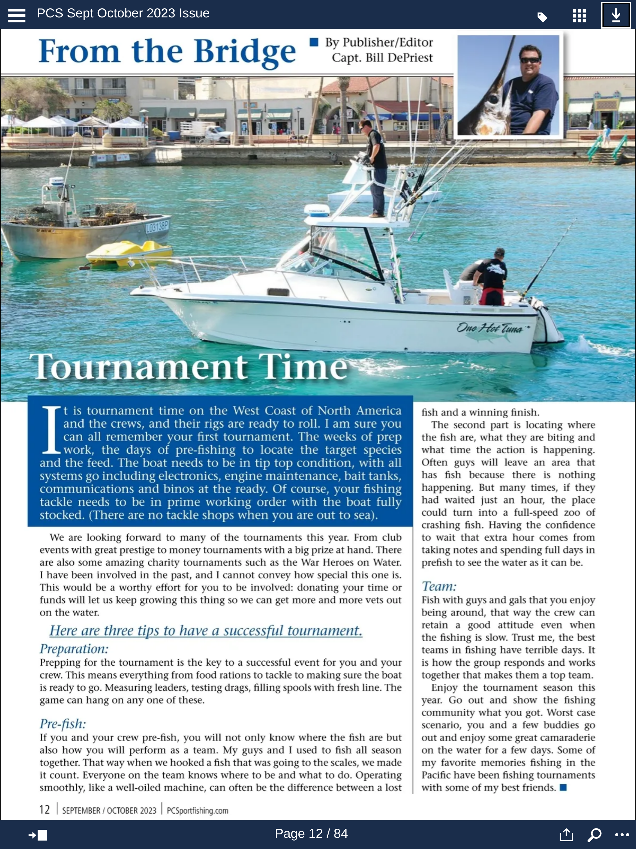 Pacific Coast Sportfishing Mag