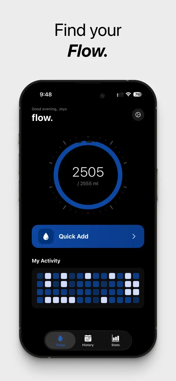 Screenshot #1 pour Flow: Hydration Tracker