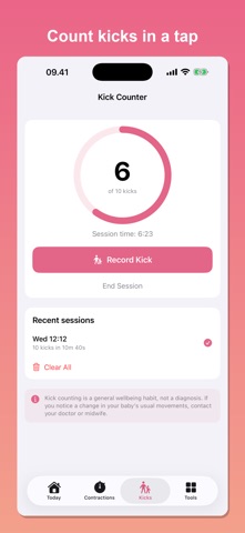 Contraction Timer: Bumpy iPhone screenshot