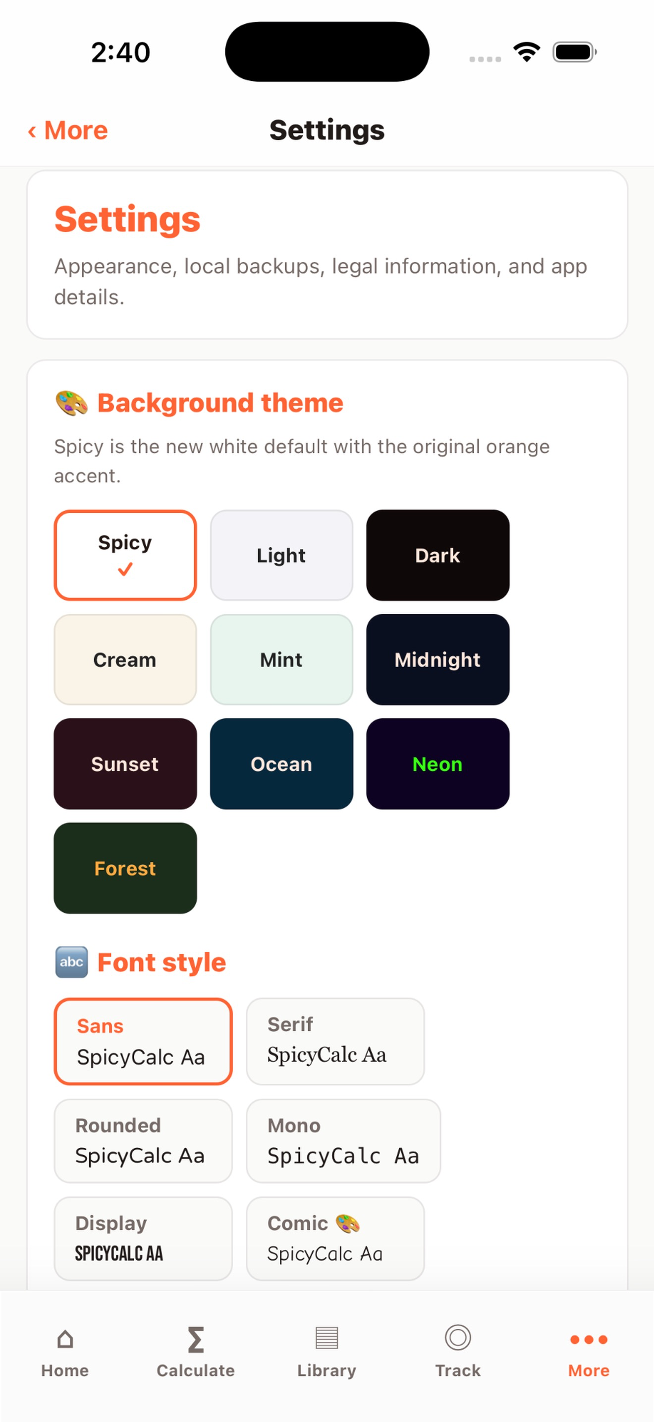 SpicyCalc screenshot 6