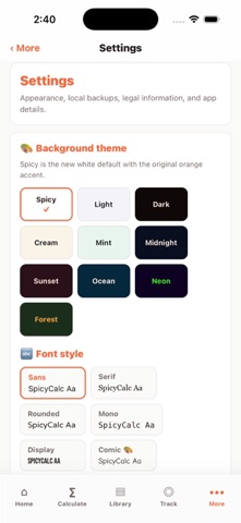 SpicyCalc Screenshot 6 of 7