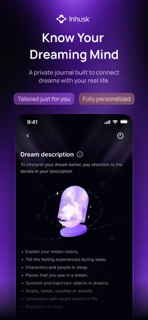 Inhusk: Dreams & Insights screenshot 1