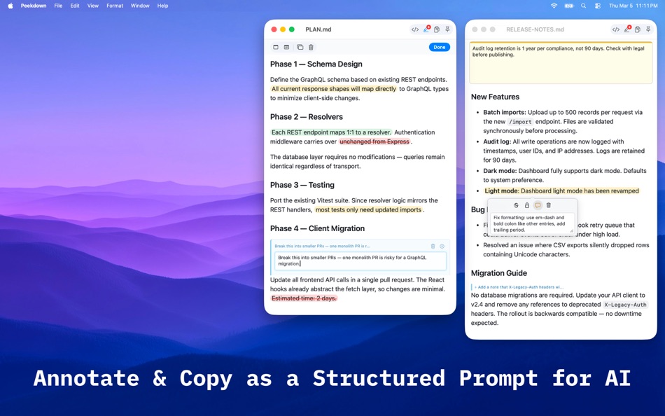 #4. Peekdown (macOS) Ved: Tim Gavin