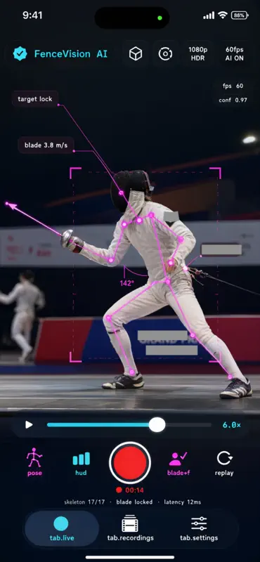 FencingVision - AI Coach screenshot 1 of 4