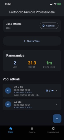 Lärmprotokoll Professional screenshot