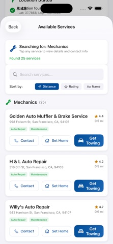 TowMate App iPhone screenshot