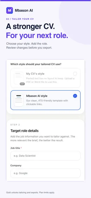 Mbason AI: Job Search & CV screenshot 2
