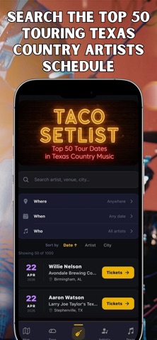 Taco Setlist Screenshot 4 of 6