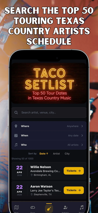 Taco Setlist Screenshot 4 of 6
