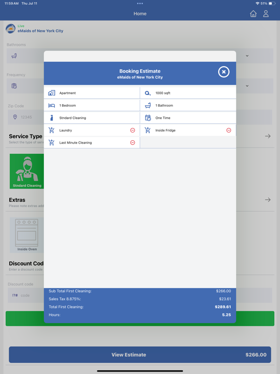 eMaids Mobile Calculator iPad screenshot