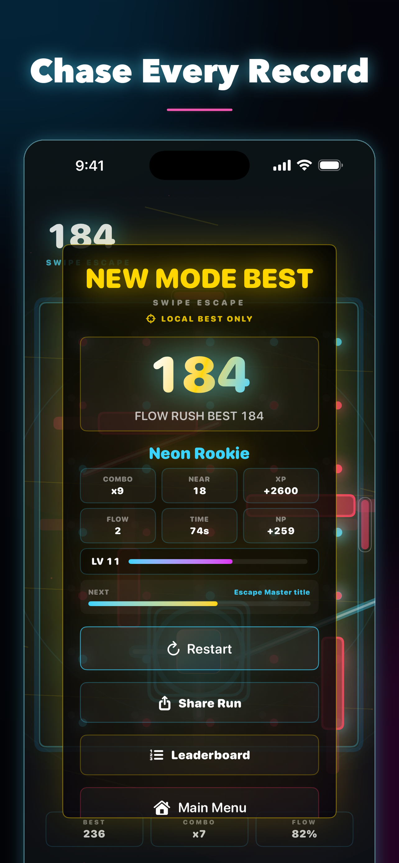 Swipe Escape: Neon Run screenshot 4