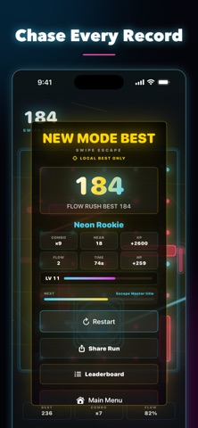 Swipe Escape: Neon Run Screenshot 3 of 7