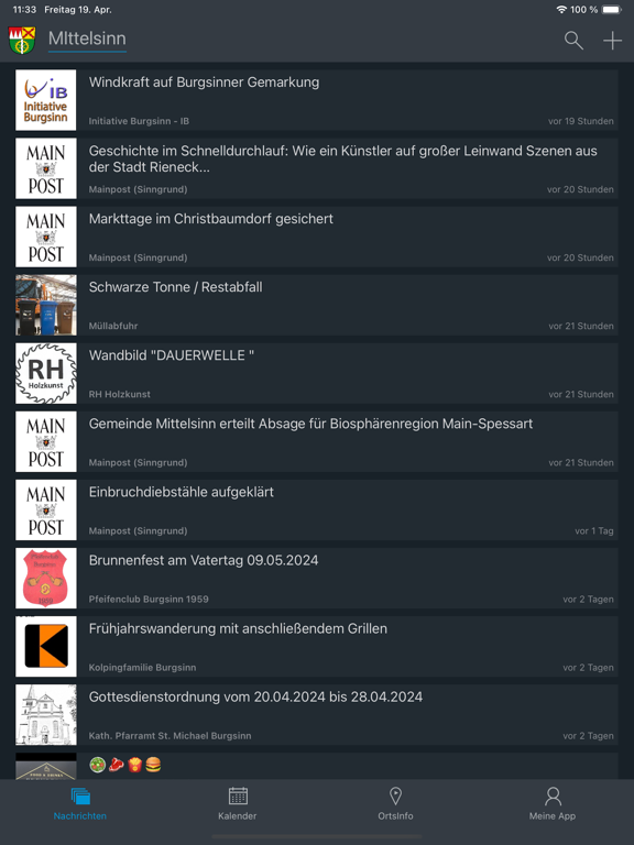 Mittelsinn app screenshot 3
