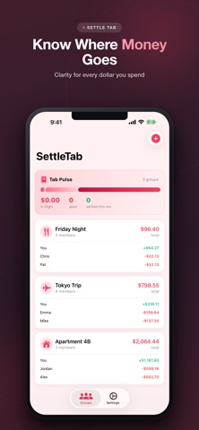 SettleTab: Split Bills iPhone screenshot