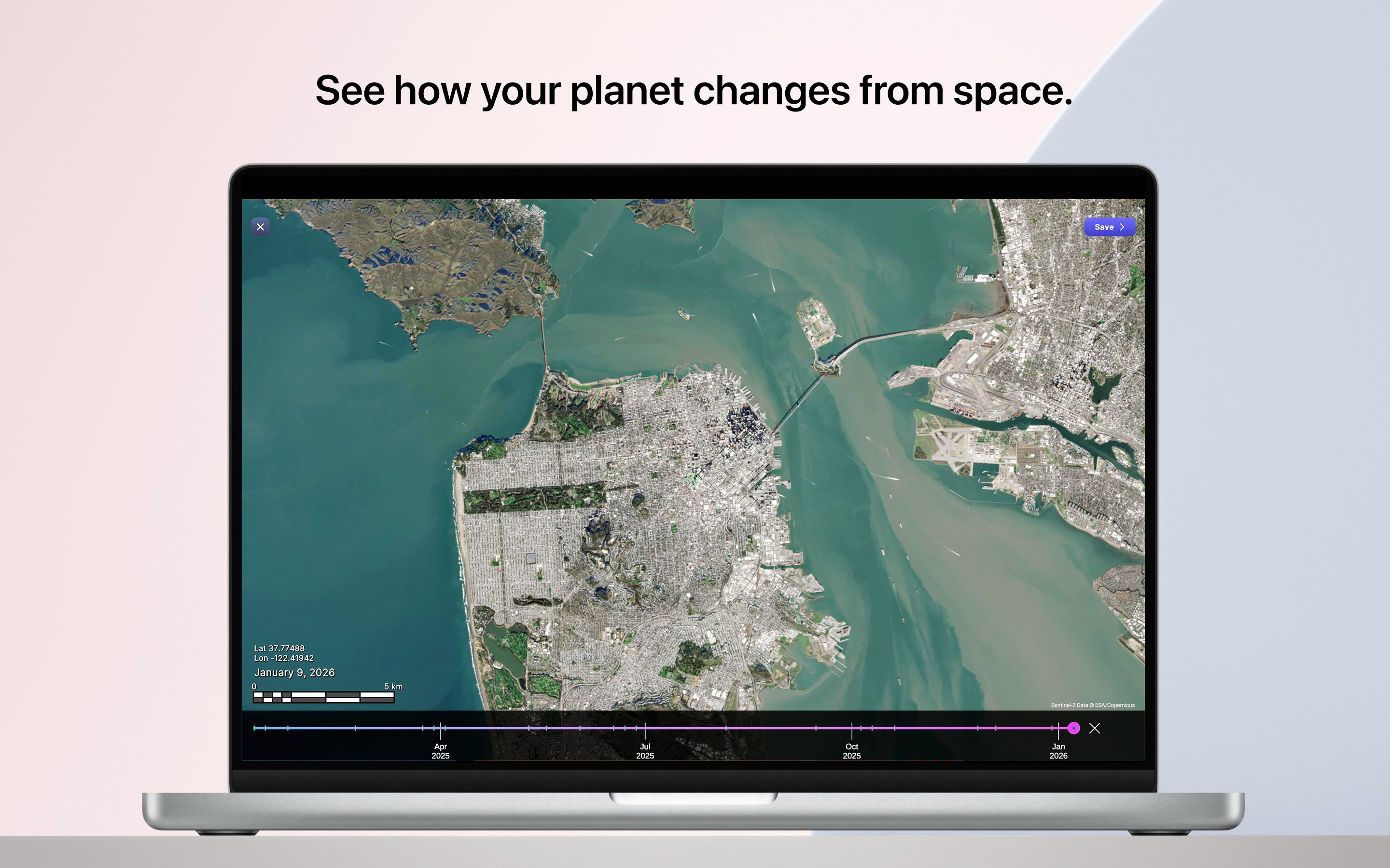 Timelapse Map:Purple Satellite