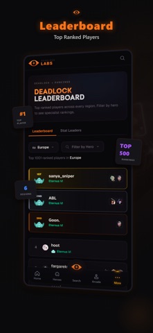 Deadlock Labs - Stats Tracker iPhone screenshot