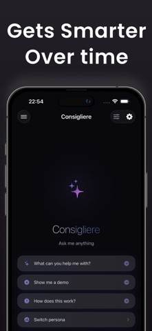 Personal Advisor: Consigliere iPhone screenshot