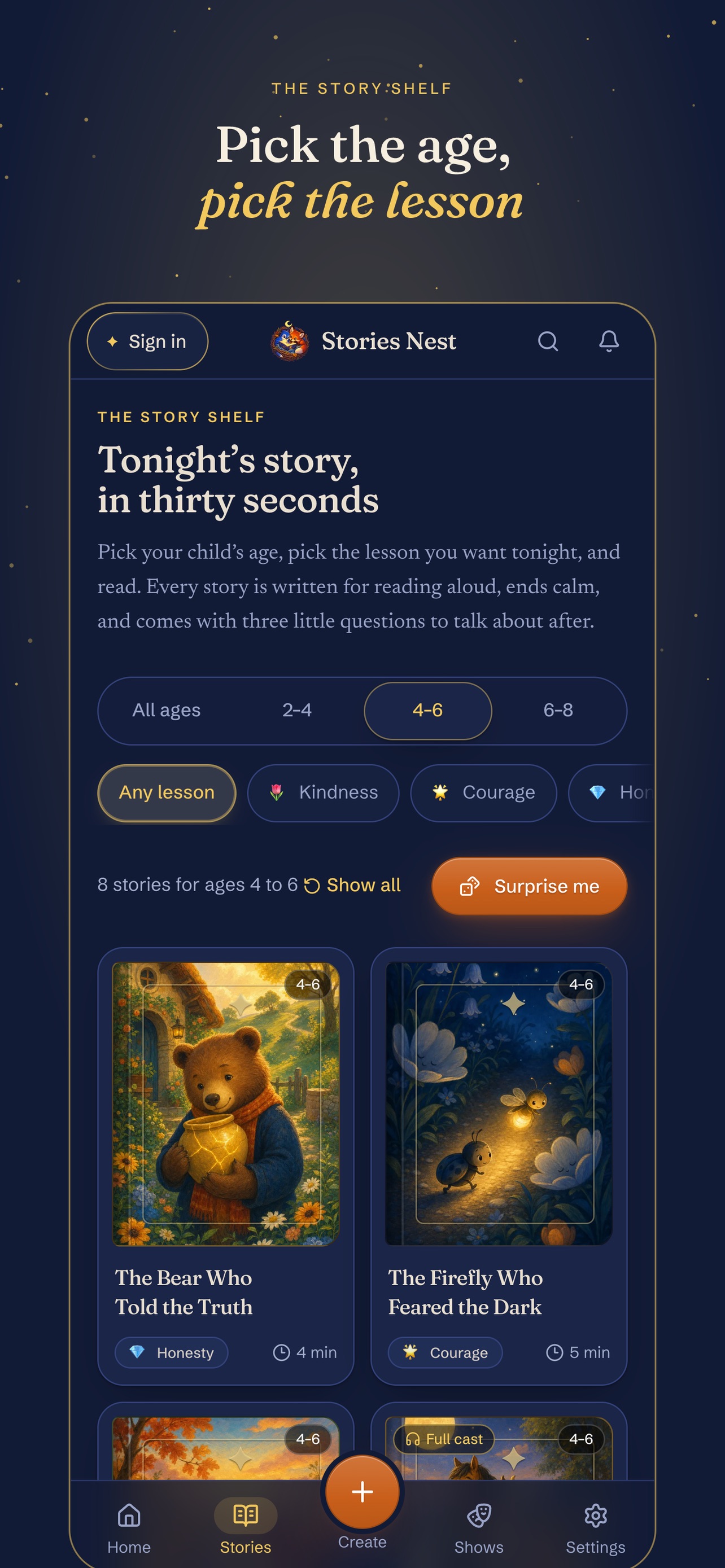 Screenshot 1 of Stories Nest: Bedtime Stories