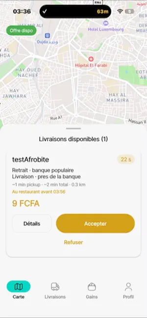 Afrobite livreur screenshot 1