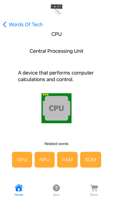 Screenshot 1 of WordsOfTech App