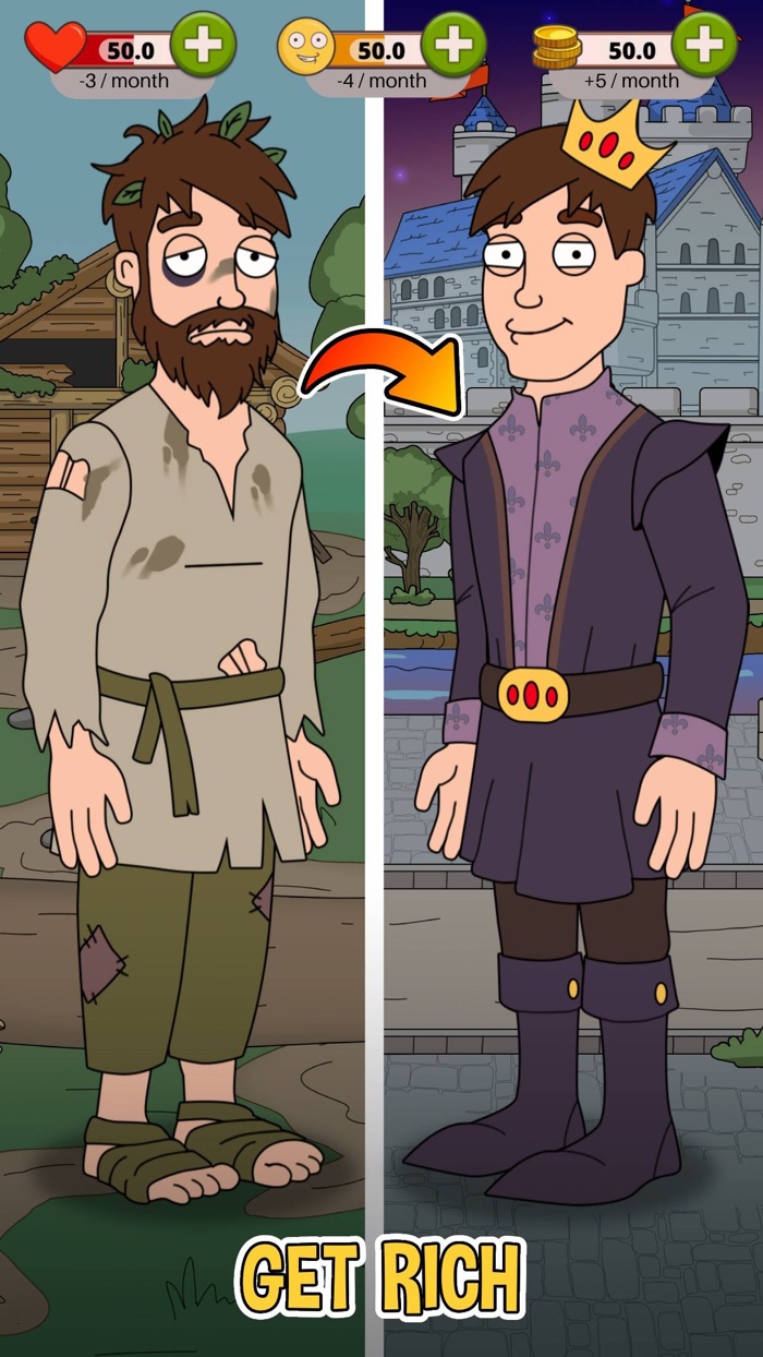 Poor to Rich Life Simulator