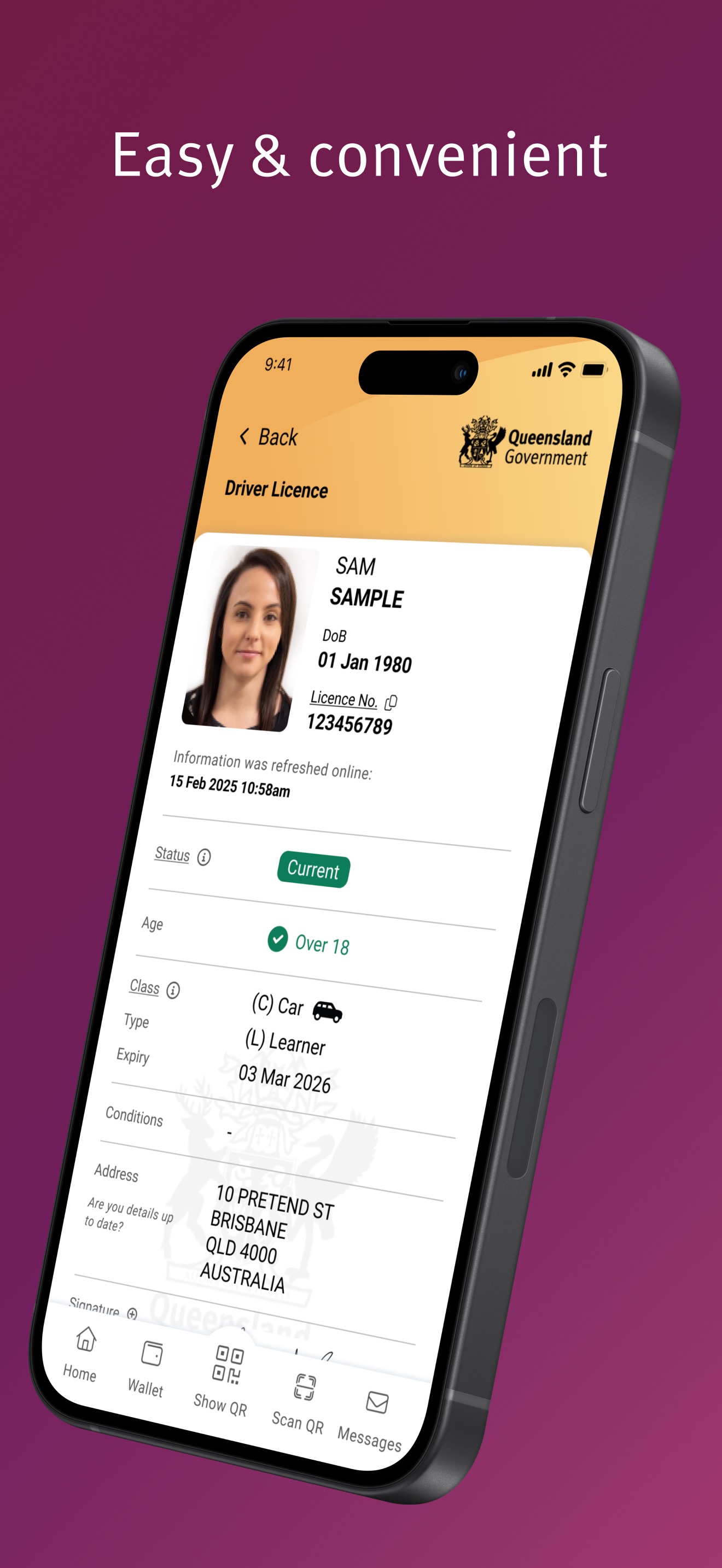 Queensland Digital Licence screenshot 2