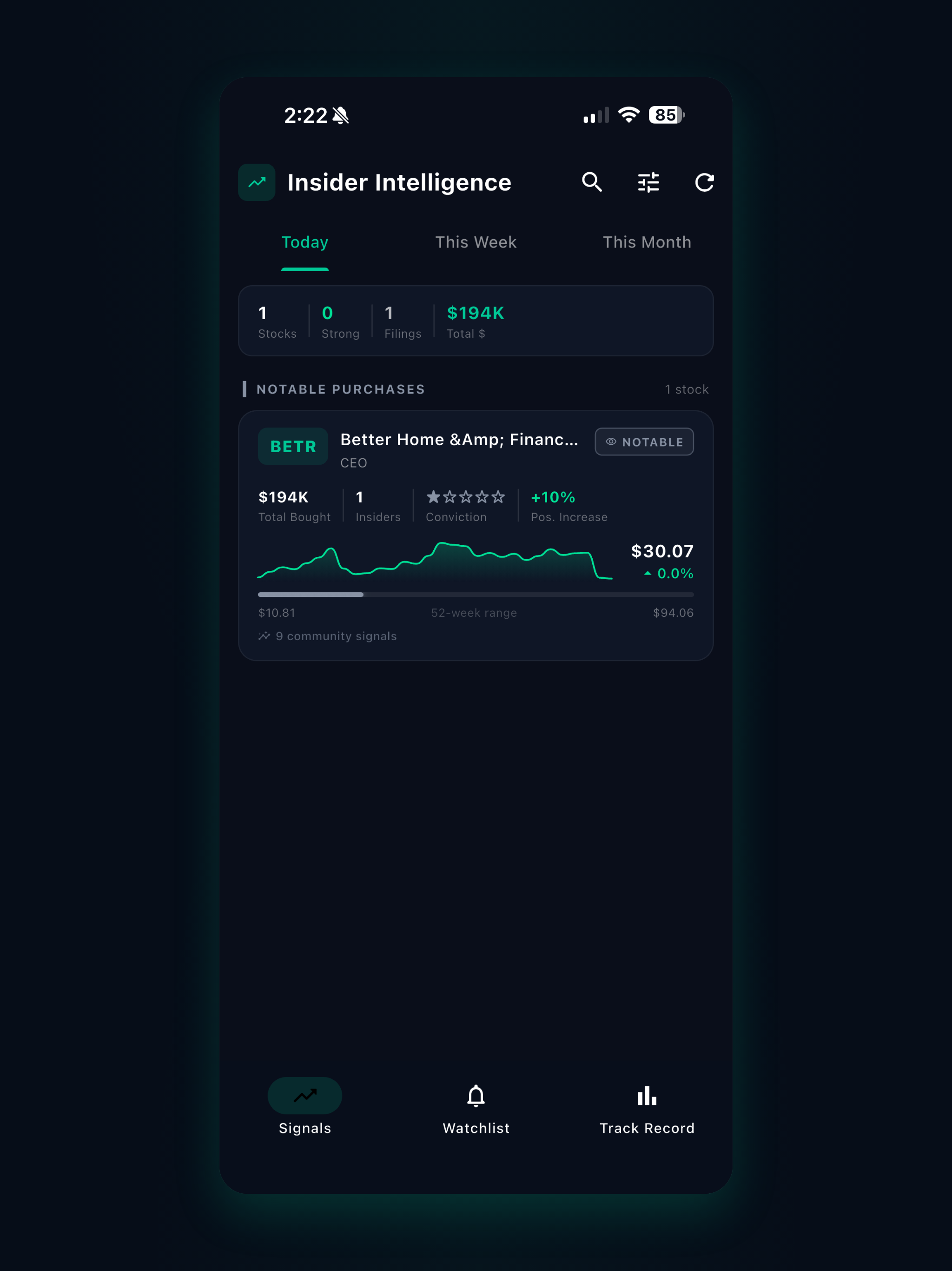 C-Suite Buys screenshot 8