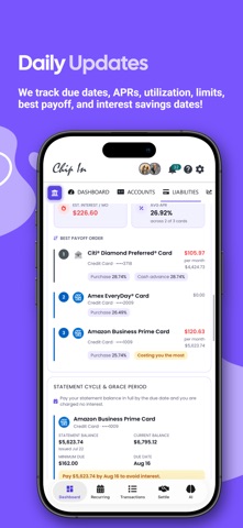 Chip In - Couples Finances iPhone screenshot
