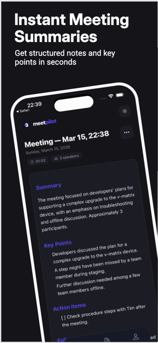 AI Meeting Notes - MeetPilot Screenshot 3 of 5