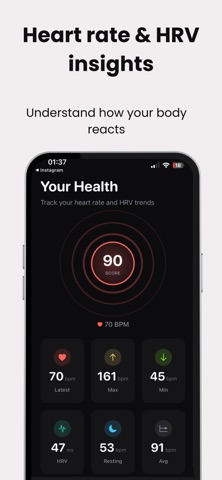 Heart Rate Monitor: PulseByte iPhone screenshot